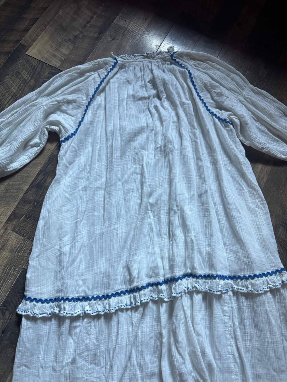 Free People Thank me Later Dress with Blue Trim - Picture 12 of 12
